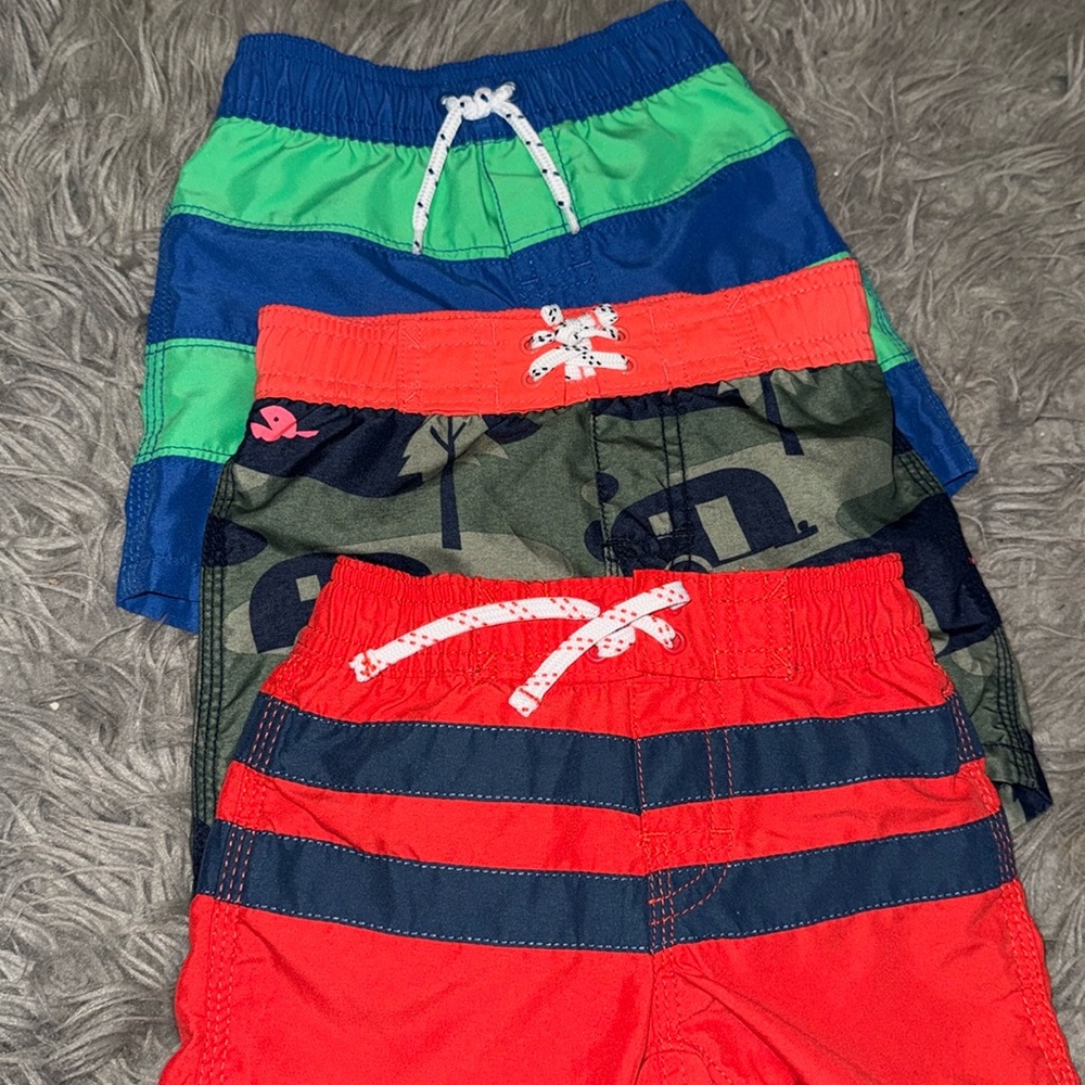GAP Blue and Green Striped Shorts Quick-Drying (3-Pack)